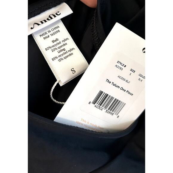 Andie Swim The Tulum One Piece in Black S NWT - Picture 6 of 8